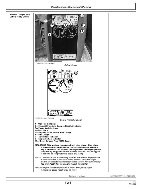 John Deere 130G Crawler Excavators (PIN: from 1FF130GX_ _F040608) Operators Manual (OMT364034X19)