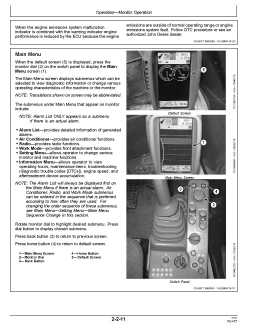John Deere 245GLC Crawler Excavators (SN: from F800001) Operators Manual (OMT382335X19)