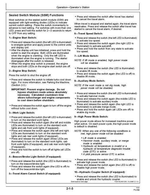 John Deere E210, E210LC and E230LC Crawler Excavators (Gen B, SN. from C000001, D00001) Operators Manual (OMT384117X19)