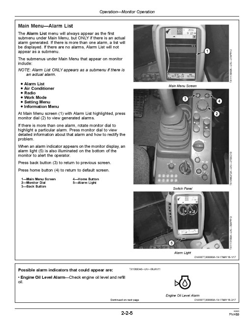 John Deere 470GLC Crawler Excavators (SN. from D473001) Operators Manual (OMT385302X19)