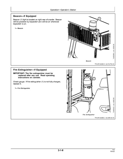John Deere 850J-II Crawler Dozers (SN: D306725 - 323043) Operators Manual (OMT389947X19)