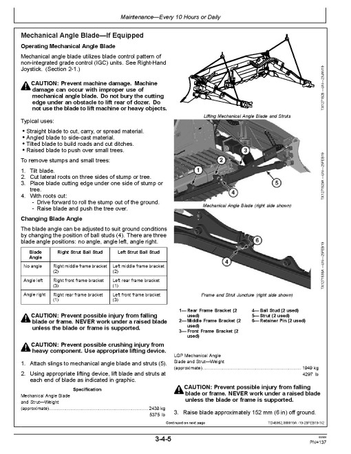 John Deere 850J-II Crawler Dozers (SN: from C000001, D000001) Operators Manual (OMT392842X19)