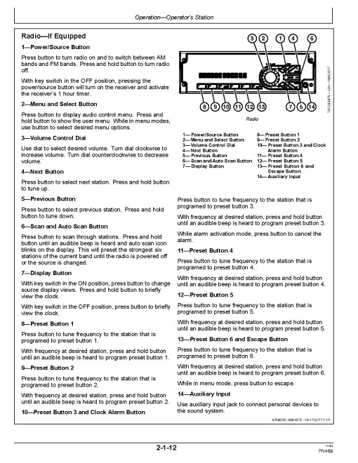 John Deere 700J-II Crawler Dozers (PIN: from 1BZ700JA_ _D000001) Operators Manual (OMT392867X19)