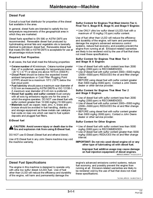 John Deere 325G Compact Track Loaders (SN: from G328658) Operators Manual (OMT396975X19)