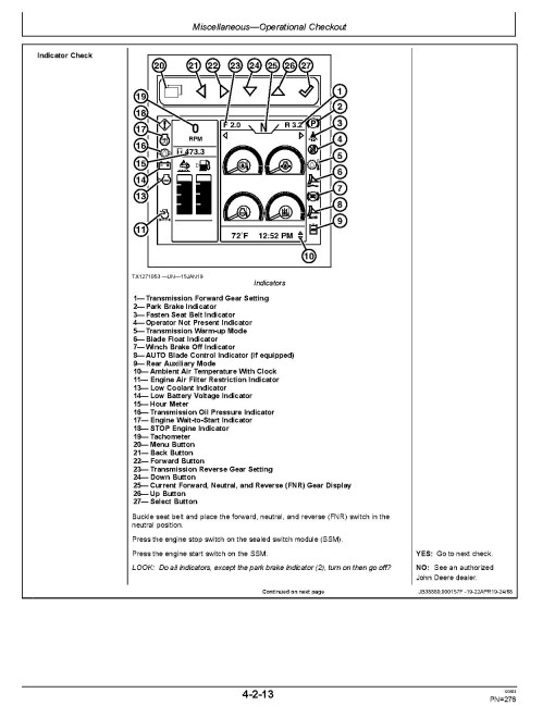John Deere 850L Crawler Dozers (SN. from F352989) Operators Manual (OMT398803X19)