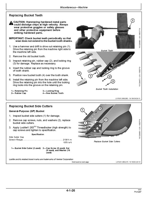 John Deere E300LC Crawler Excavators (Gen B, SN. from C000001, D000002) Operators Manual (OMT400978X019)