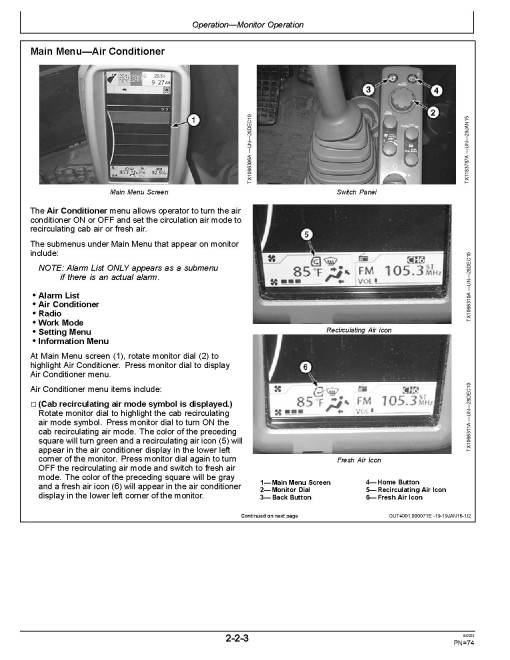 John Deere 345GLC Crawler Excavators (PIN: from 1FF345GX_ _F020001) Operators Manual (OMT410225X19)