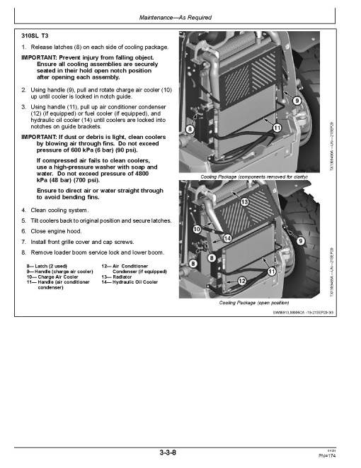 John Deere 310SL (PIN from 1T0310SL_ _C390996, D390996) Backhoe Loaders Operators Manual (OMT446059X019)