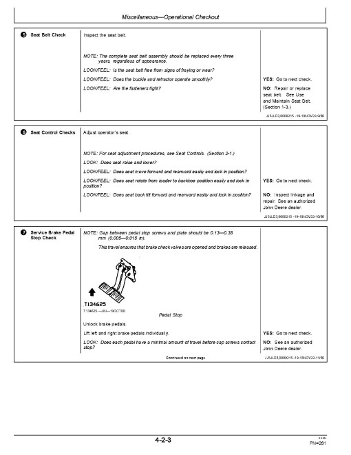 John Deere 310SL (PIN from 1T0310SL_ _C390996, D390996) Backhoe Loaders Operators Manual (OMT446059X019)