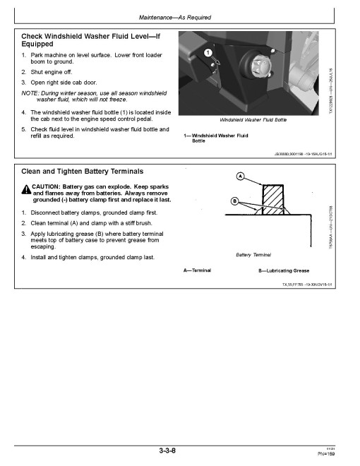 John Deere 315SL (PIN from 1T0315SL_ _C390996, D390996) Backhoe Loaders Operators Manual (OMT446061X019)