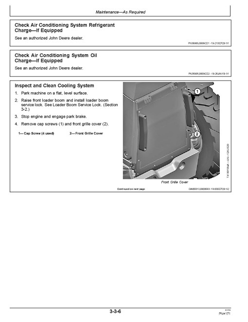 John Deere 410L (PIN from 1T0410LX_ _C390996) Backhoe Loaders Operators Manual (OMT446079X019)