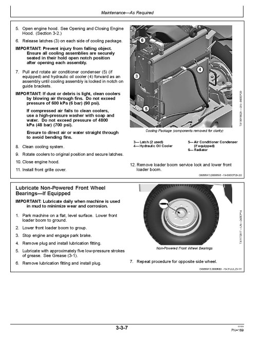John Deere 315SL (PIN from 1JZ315SL_ _C005108), 325SL (PIN from 1JZ325SL_ _C005108) Backhoe Loaders Operators Manual MT446352X019)