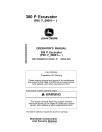 John Deere 380 P Crawler Excavators (SN. from F_00001) Operators Manual (OMT453665X019)