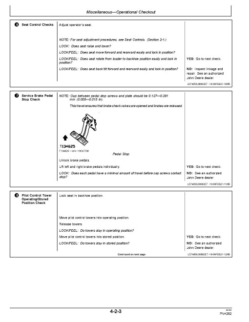 John Deere 315SL (PIN from 1YN315SL_MC000001, MD 000001) Backhoe Loaders Operators Manual (OMT460881X019)