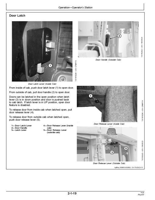 John Deere 1050 P Crawler Dozers (SN. from CX07442) Operators Manual (OMT466982X019)