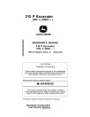 John Deere 210 P Crawler Excavators (SN. from F_00001) Operators Manual (OMT471166X019)