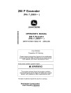John Deere 250 P Crawler Excavators (SN.from F_00001), PIN prefix 1FF, Operators Manual (OMT471167X019)