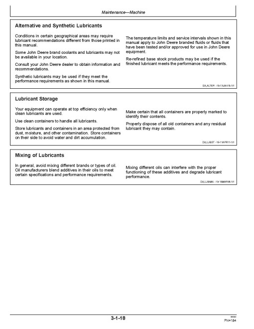 John Deere 250 P Crawler Excavators (SN.from F_00001), PIN prefix 1FF, Operators Manual (OMT471167X019)