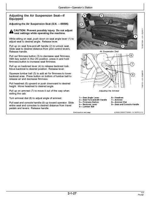 John Deere 300 P Crawler Excavators (SN. from F_00001) Operators Manual (OMT471168X019)