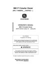 John Deere 950 P Crawler Dozers (SN. from CX07442) Operators Manual (OMT471397X019)