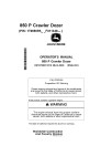 John Deere 850 P Crawler Dozers (SN: from FX11340) Operators Manual (OMT473901X019)