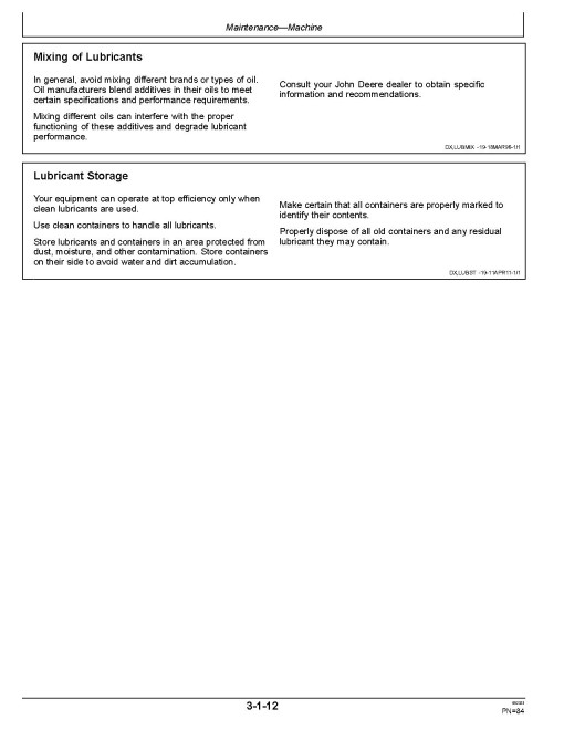 John Deere E18ZS Compact Excavators (PIN: from WNPE018A_ _D016083) Operators Manual (OMT474367X19)