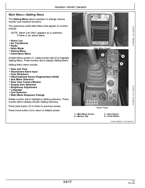 John Deere 670 P and 870 P Crawler Excavators (SN. from F_00001) Operators Manual (OMT476125X019)