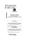 John Deere 550 P Crawler Dozers (SN. from LX01837, MX01837) Operators Manual (OMT480070X019)
