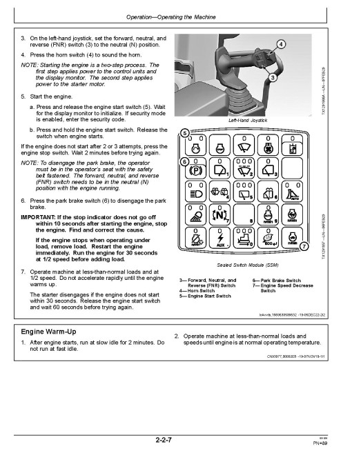 John Deere 550 P Crawler Dozers (SN. from LX01837, MX01837) Operators Manual (OMT480070X019)
