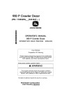 John Deere 550 P Crawler Dozers (SN. from DX01837) Operators Manual (OMT480071X019)
