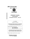 John Deere 245 P Crawler Excavators (SN: from F_00001) Operators Manual (OMT480096X019)