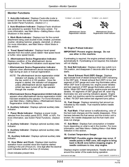 John Deere 245 P Crawler Excavators (SN: from F_00001) Operators Manual (OMT480096X019)