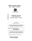 John Deere 750 P Crawler Dozers (SN. from FX11340) Operators Manual (OMT482233X019)