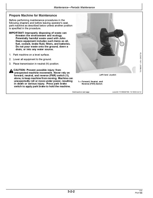 John Deere PL100 Pipelayer Ready Crawlers (PIN: from 1T0100PA_ _F000001) Operators Manual (OMT487627X019)