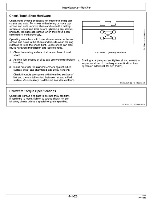 John Deere PL40 Pipelayer Ready Crawlers (PIN: from 1T0040PA_ _F000001) Operators Manual (OMT487628X019)