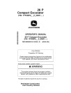 John Deere 26P Compact Excavators (Gen A, PIN: from 1FF026P A_ _K_00001) Operators Manual (OMT489505X019)