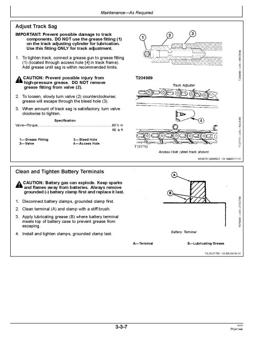John Deere 60P Compact Excavators (PIN: from 1FF060P A_ _J_00001) Operators Manual (OMT489509X019)
