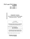 John Deere 770 P and 772 P Motor Graders (SN. from C_00001, D_00001) Operators Manual (OMT494132X019)