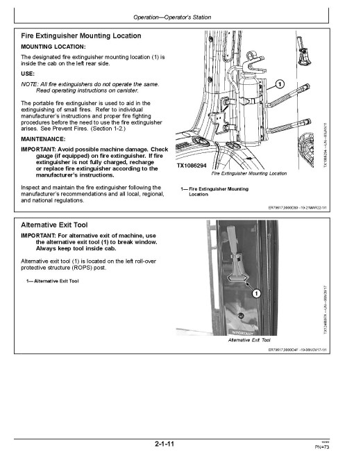 John Deere 130 P Crawler Excavators (PIN: from 1F9130PA_ _D_00001) Operators Manual (OMT499729X019)