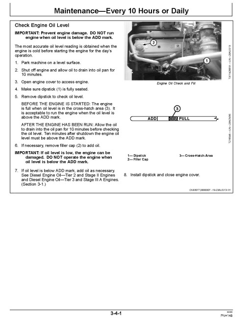 John Deere 250 P Crawler Excavators (SN. from C00001, D00001), PIN prefix 1F9 and 1BZ, Operators Manual (OMT499742X019)