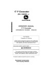 John Deere 17P Compact Excavators (SN: from K000001) Operators Manual (OMT506563X019)