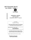 John Deere 26P Compact Excavators (Gen B, PIN: from 1T0026PB_ _ K000001) Operators Manual (OMT506575X019)