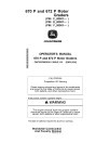 John Deere 670 P and 672 P Motor Graders (SN. from C_00001, D_00001, F_00001) Operators Manual (OMT507666X019)