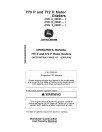 John Deere 770 P and 772 P Motor Graders (SN. from C_00001, D_00001, F_00001) Operators Manual (OMT507667X019)