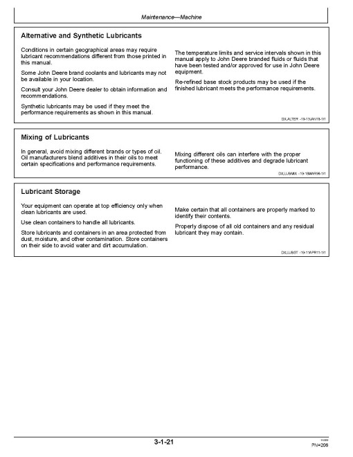 John Deere 770 P and 772 P Motor Graders (SN. from C_00001, D_00001, F_00001) Operators Manual (OMT507667X019)