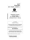 John Deere 30P Compact Excavators (PIN: from 1FF030P A_ _K001297) Operators Manual (OMT522894X019)