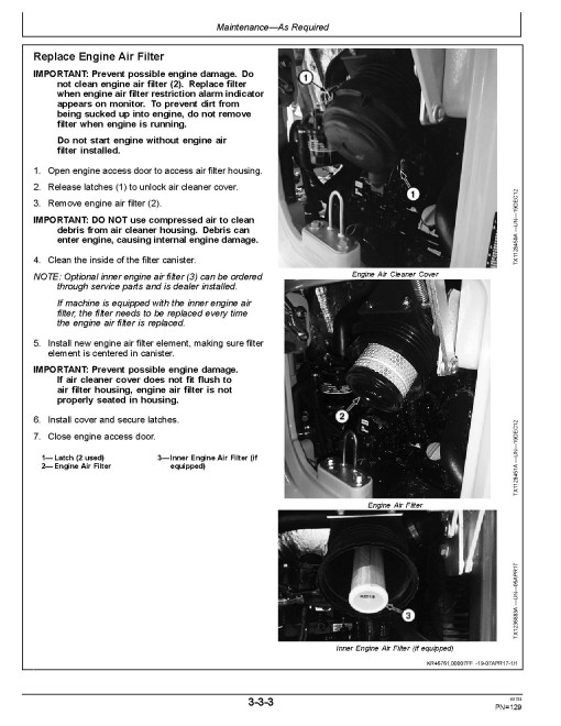 John Deere 30P Compact Excavators (PIN: from 1FF030P A_ _K001297) Operators Manual (OMT522894X019)