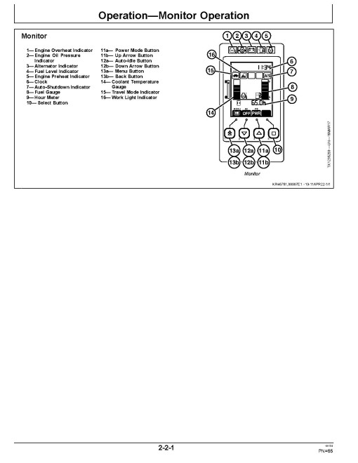 John Deere 30P Compact Excavators (PIN: from 1FF030P A_ _K001297) Operators Manual (OMT522894X019)