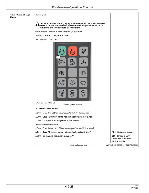 John Deere 210 P, 230 P, 260 P Crawler Excavators (SN. from D_00001; L_00001), PIN prefix 1BZ, Operators Manual (OMT524610X019)
