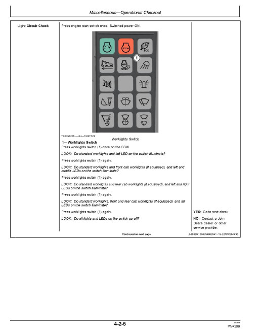 John Deere 210 P, 230 P and 260 P Crawler Excavators (SN.from  L_00001), PIN prefix 1FF, Operators Manual (OMT524611X019)